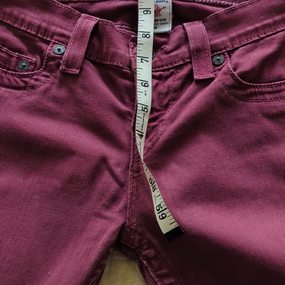 Women's True Religion deep red skinny jeans size 28 - Picture 5 of 10